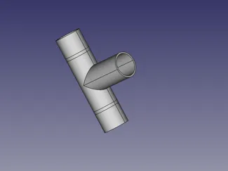 T Pipe with 17mm diameter