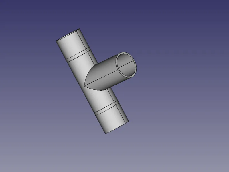 T Pipe with 17mm diameter
