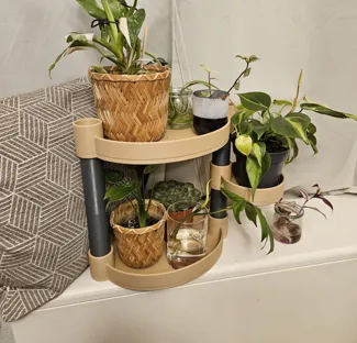 Modern Rounded Modular Plant Shelf