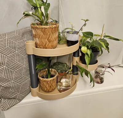 Modern Rounded Modular Plant Shelf