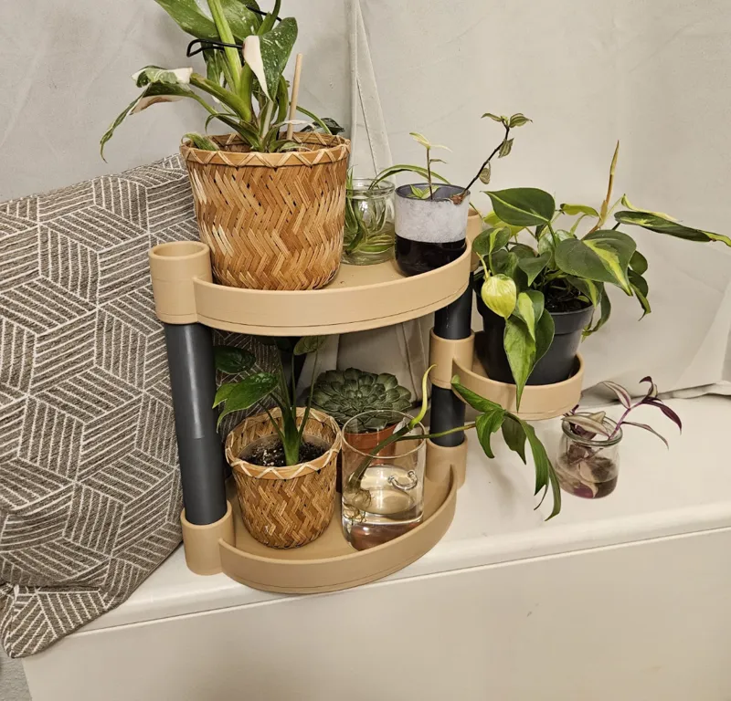 Modern Rounded Modular Plant Shelf
