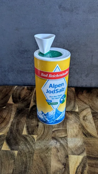 Salt refill funnel
