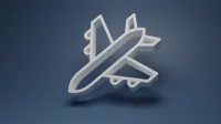 Silhouette d'avion en ligne épurée — photo 1