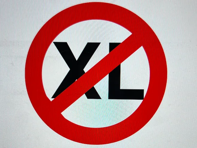 No XL Sign