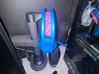 headset holder for monitor arm