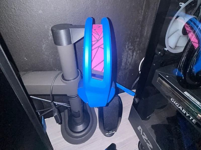 headset holder for monitor arm
