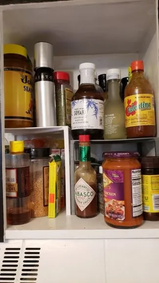 Spice rack shelf table thing