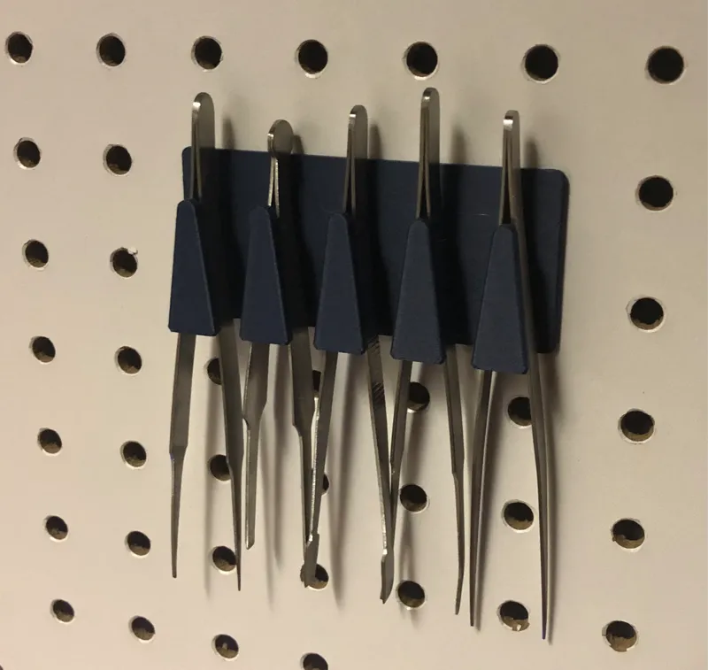 Pegboard Tweezer Holder