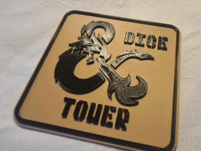 Dungeon's & Dragon's Dice Tower Sign