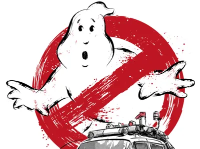 Ghostbusters Logo w/Ecto-1 HUEFORGE