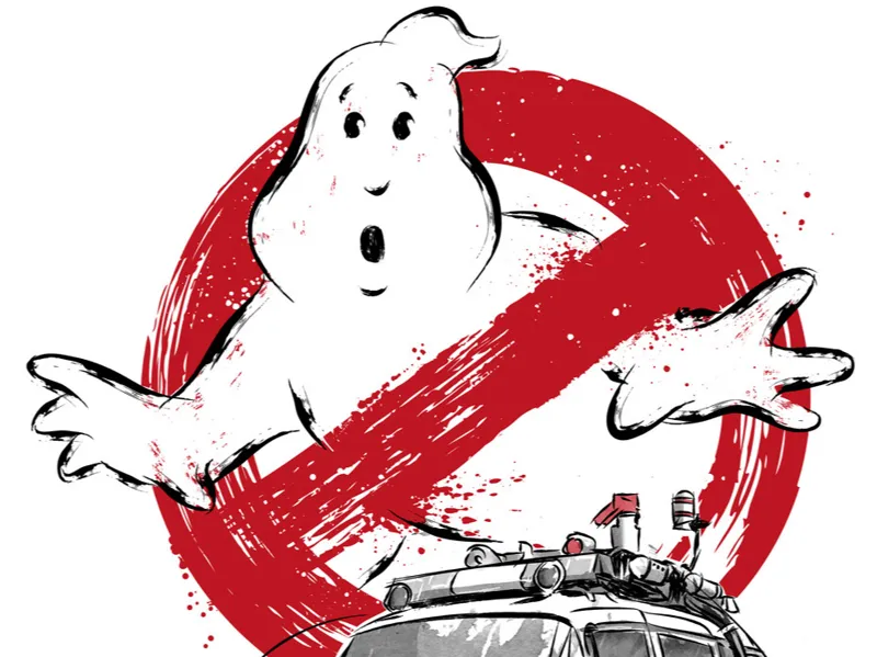 Ghostbusters Logo w/Ecto-1 HUEFORGE