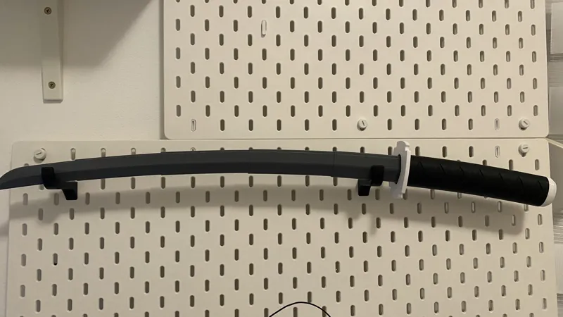 Ikea Skadis katana holder