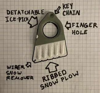 Keychain Ice Scraper