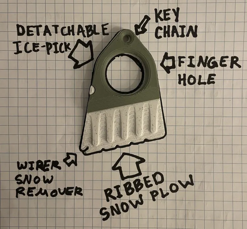 Keychain Ice Scraper