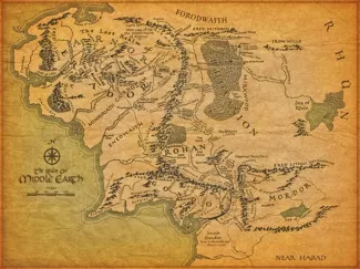 Map of Middle Earth - Hueforge