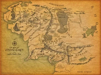 Map of Middle Earth - Hueforge