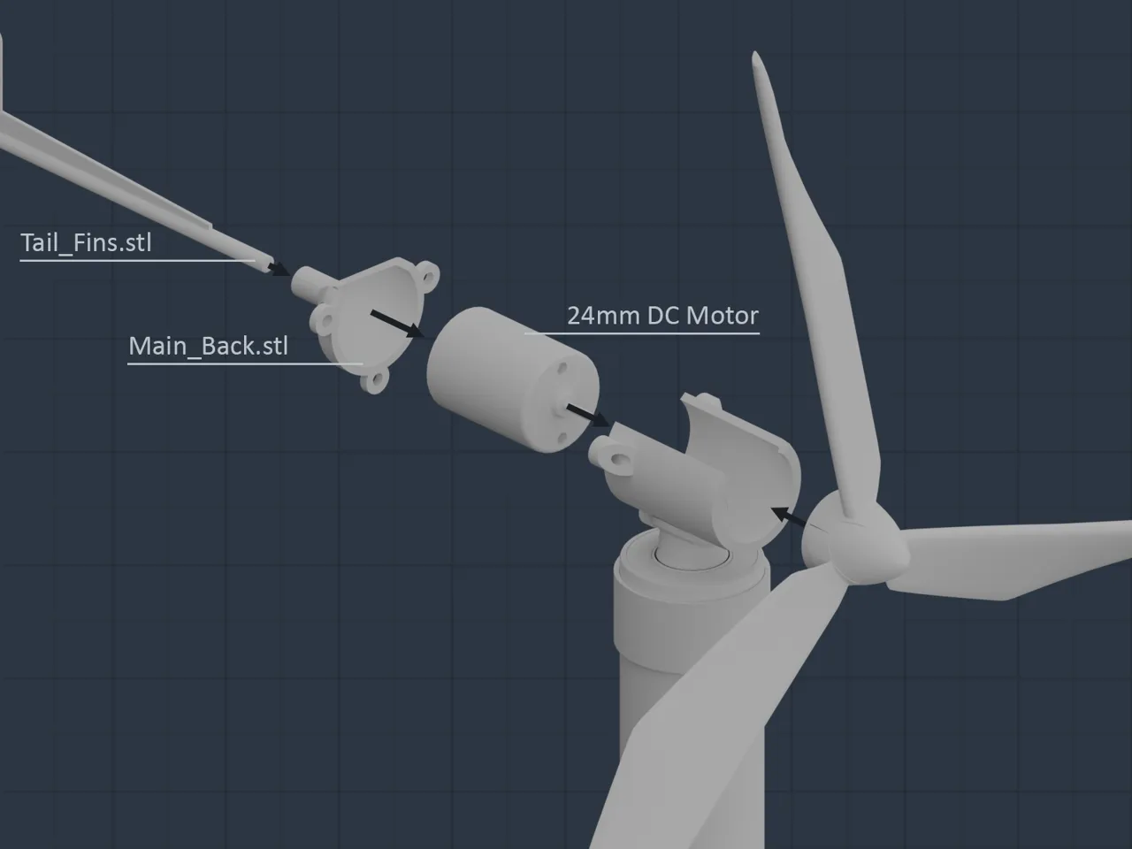 Basic Wind Turbine view 3