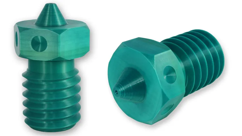 100%  printable E3D V6 Nozzle 1.75 x 0.4mm