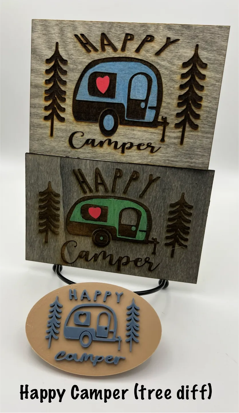 Happy Camper (tree diff) by kjtowns - MakerWorld