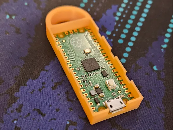 rp2040 board keychain case (snaps together)