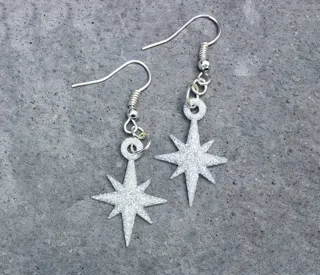 Starflake Star Pendant Earrings