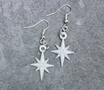 Starflake Star Pendant Earrings