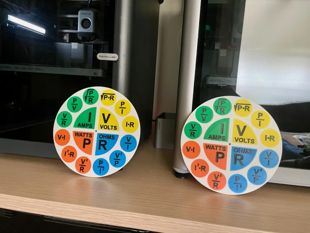Ohm's Law Circle Wheel by Mindutis MakerWorld