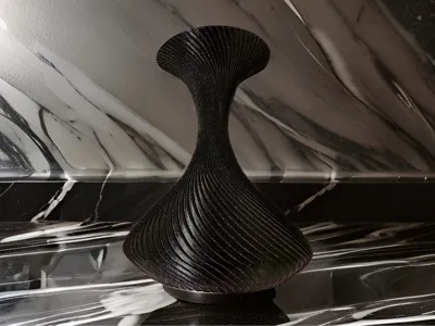 Curved Flat Back Elegance Vase