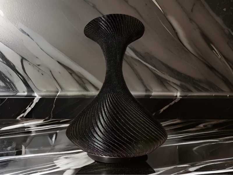 Curved Flat Back Elegance Vase
