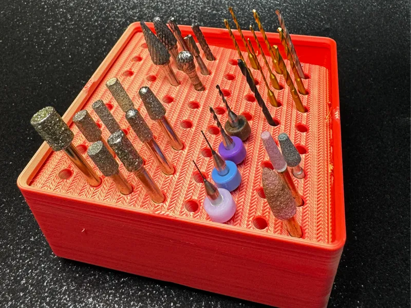 Gridfinity bin for Dremel/Drill bits