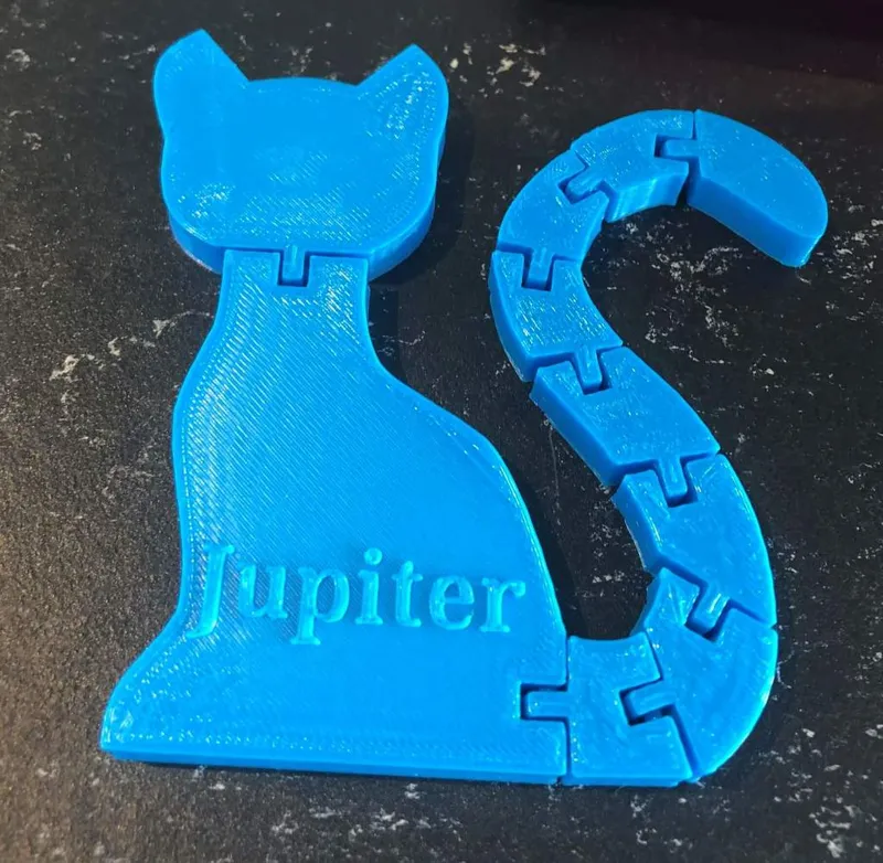Print In Place Cat With Articulated Tail