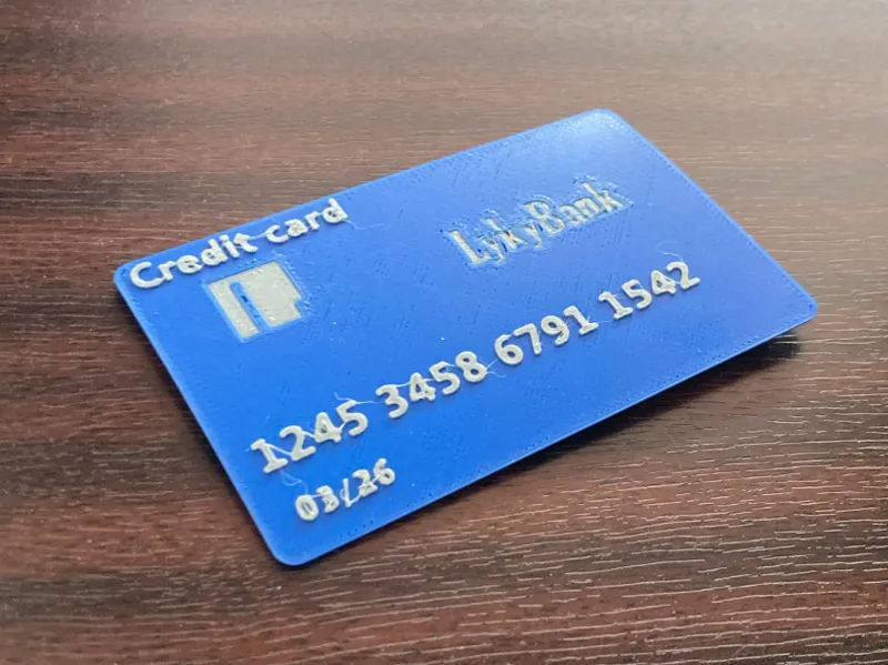 Fake credit card