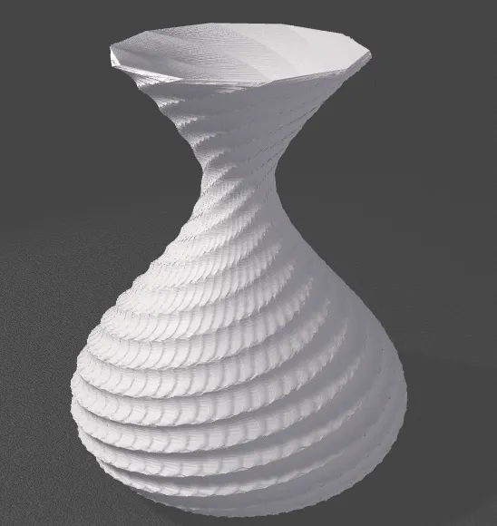 Twisted dragon scale vase