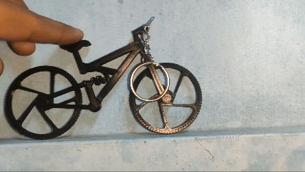 Functional Mountain Bike Keychain - Print-in-Place