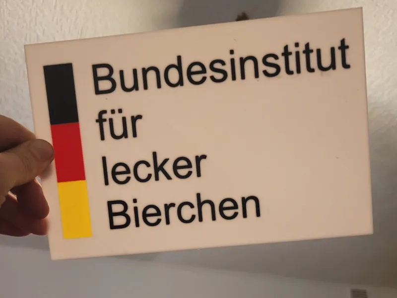Bierchen Schild Box Fun