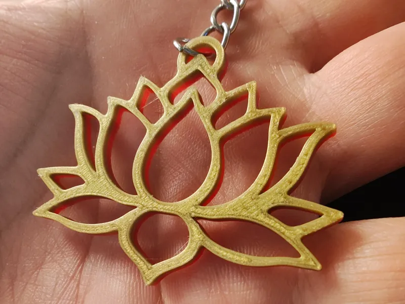 Lotus flower keychain