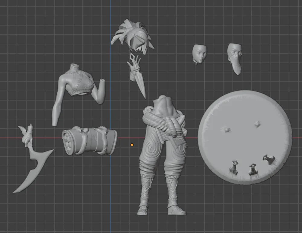 Akali Base Model League of Legends Akali by 鼠鼠3d MakerWorld: Download Free 3D Models
