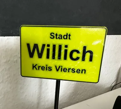 City sign - Willich