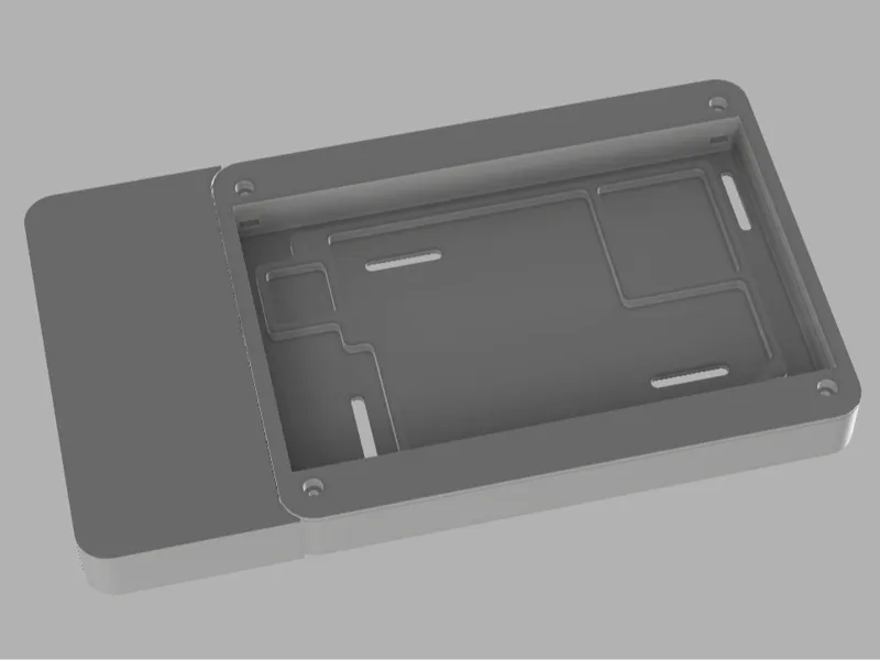 Rasperry 7inch display case with opt. cables cover