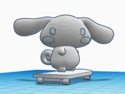 Cinnamoroll on skateboard