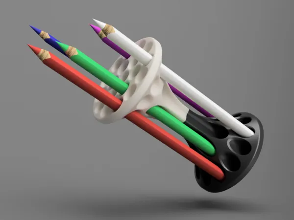 Porte-crayons et feutres à plusieurs hauteurs