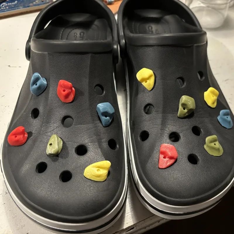 Climbing hold pin for Crocs