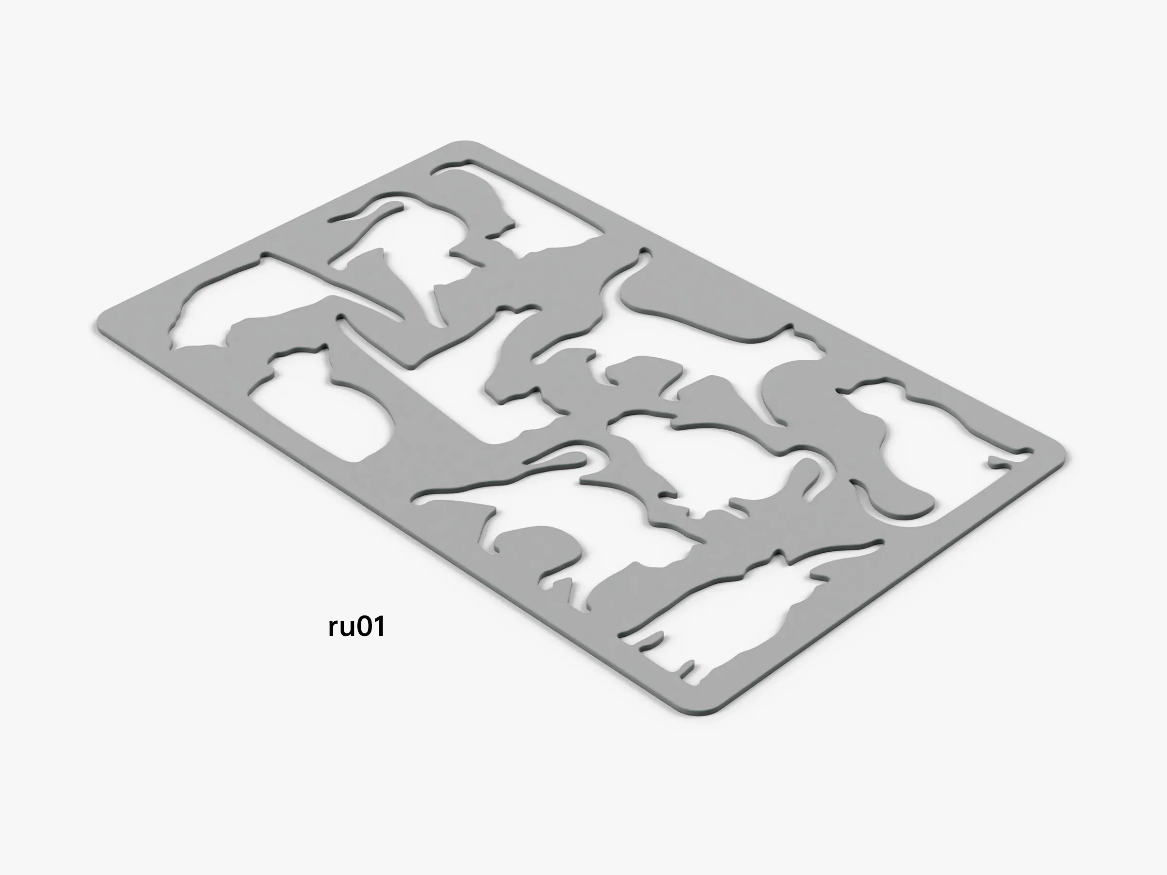 Cat Drawing Template Ruler by 草色星球 - MakerWorld