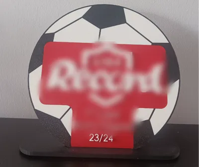 Football trophy w stand