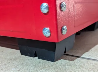 Harbour Freight tool cart wheels-feet conversion