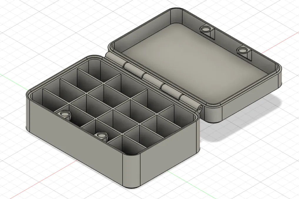 Simple Box with Magnetic Hinged Lid - Parametric - Free 3D Print Model ...