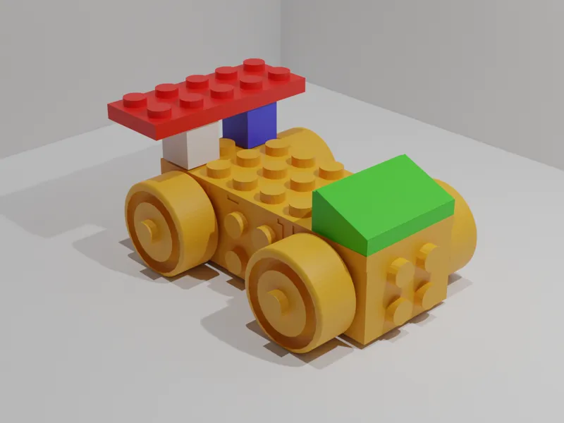 stackable working brick car