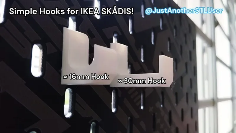 Simple Hooks for IKEA SKÅDIS