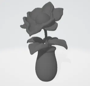 Cute flower and vase