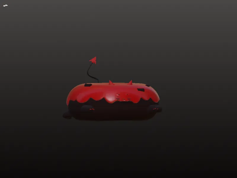 Cat demon donut